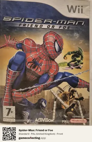 Spider-Man: Friend or Foe Nintendo Wii, United Kingdom box front