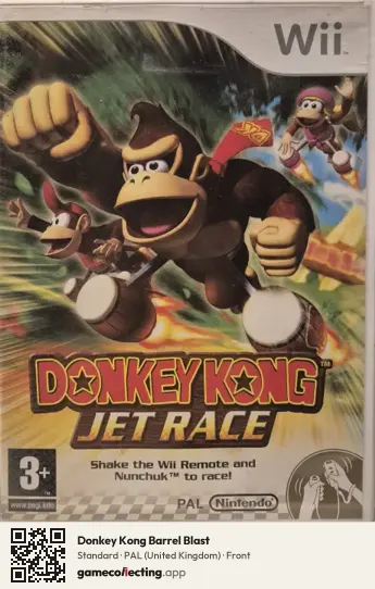 Donkey Kong Barrel Blast Nintendo Wii, United Kingdom box front