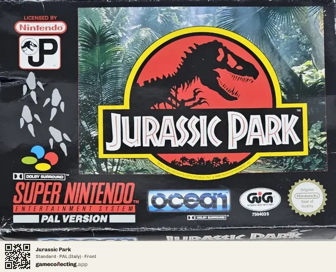 Jurassic Park Super Nintendo Entertainment System, Italy box front