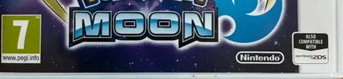 Pokémon Moon, the PEGI square on its front