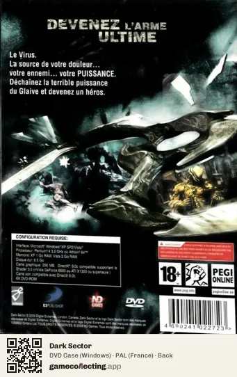 Dark Sector Computer, France box back