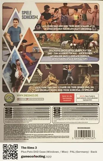 The Sims 3 Computer, Germany box back