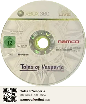 Tales of Vesperia Xbox 360, PAL disc
