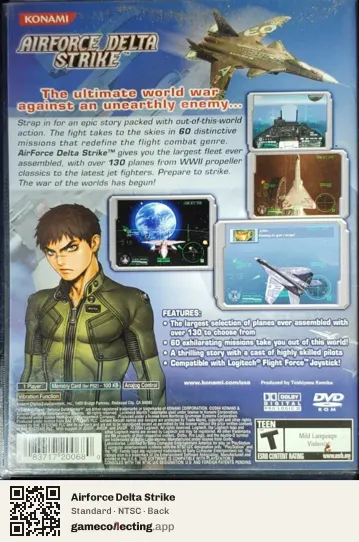 Airforce Delta Strike PlayStation 2, NTSC box back