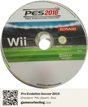 Pro Evolution Soccer 2010 Nintendo Wii, PAL disc