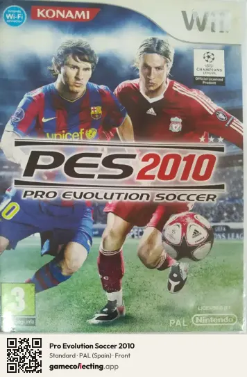 Pro Evolution Soccer 2010 Nintendo Wii, Spain box front