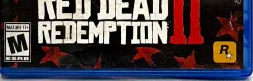Red Dead Redemption 2, the ESRB box on its front