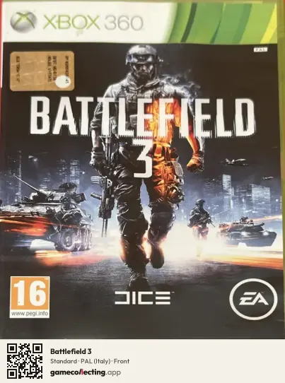 Battlefield 3 Xbox 360, Italy box front
