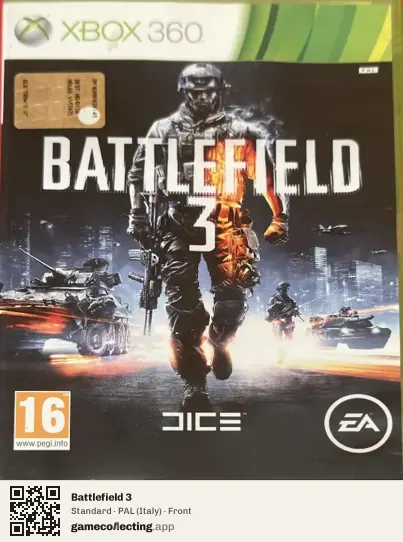 Battlefield 3 Xbox 360, Italy box front