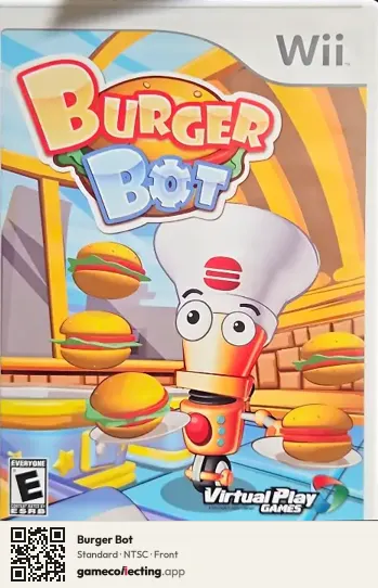 Burger Bot Nintendo Wii, NTSC box front