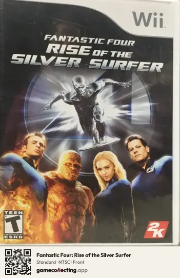 Fantastic Four: Rise of the Silver Surfer Nintendo Wii, NTSC box front