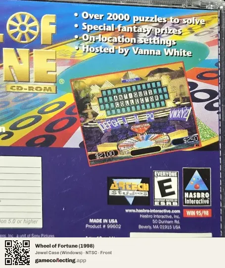 Wheel of Fortune (1998) Computer, NTSC box front