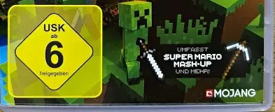Minecraft, the USK square on its front