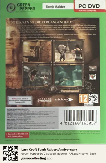 Lara Croft Tomb Raider: Anniversary Computer, Germany box back