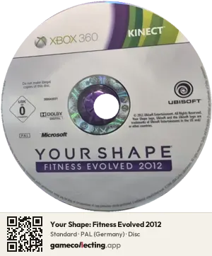 Your Shape: Fitness Evolved 2012 Xbox 360, PAL disc