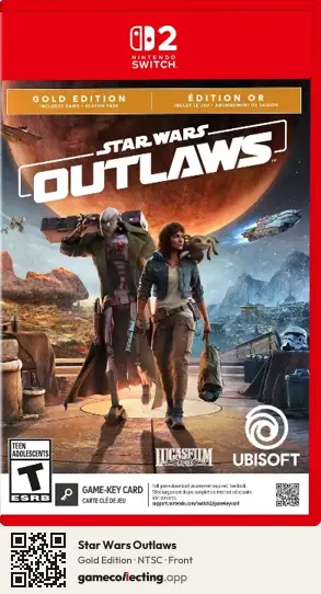 Star Wars Outlaws Nintendo Switch 2, NTSC box front