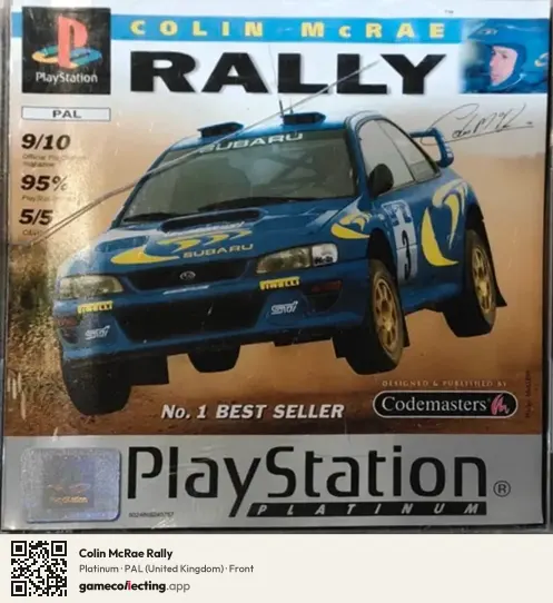Colin McRae Rally PlayStation, United Kingdom box front
