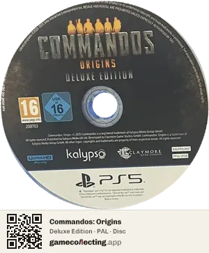Commandos: Origins PlayStation 5, PAL disc