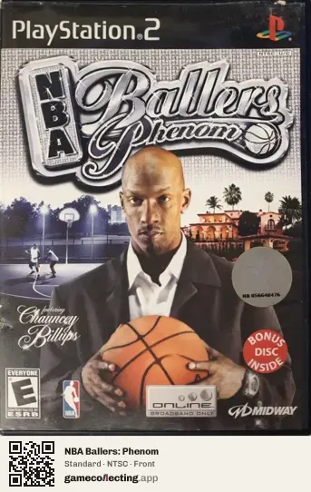 NBA Ballers: Phenom PlayStation 2, NTSC box front
