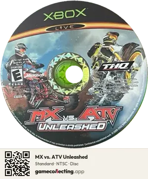 MX vs. ATV Unleashed Xbox, NTSC disc
