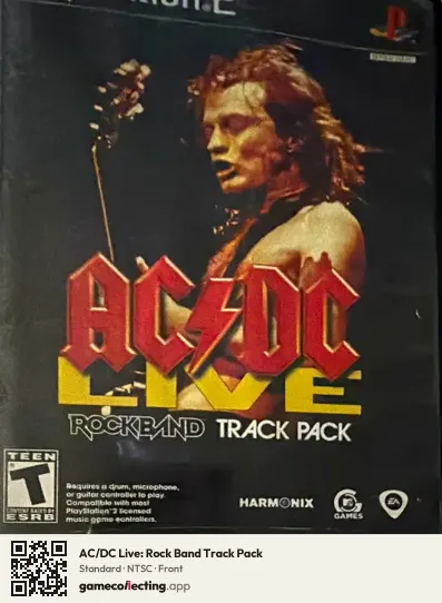 AC/DC Live: Rock Band Track Pack PlayStation 2, NTSC box front