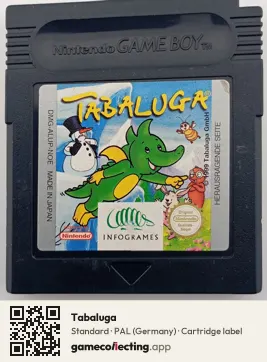 Tabaluga Game Boy Color, PAL cartridge label