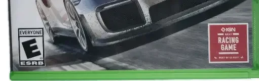 Forza Motorsport 7, the ESRB box on its front