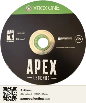 Anthem Xbox One, NTSC disc