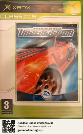 Need for Speed Underground Xbox, Germany box front