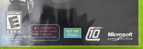 Forza Motorsport 3, the ESRB box on its front