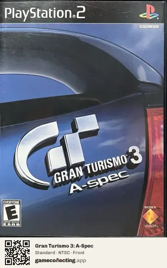 Gran Turismo 3: A-Spec PlayStation 2, NTSC box front