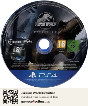 Jurassic World Evolution PlayStation 4, PAL disc