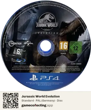 Jurassic World Evolution PlayStation 4, PAL disc