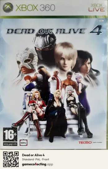 Dead or Alive 4 Xbox 360, PAL box front