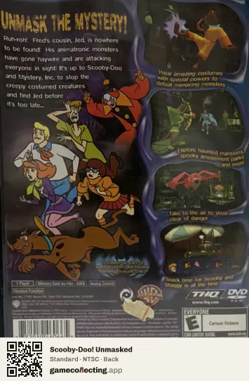 Scooby-Doo! Unmasked PlayStation 2, NTSC box back
