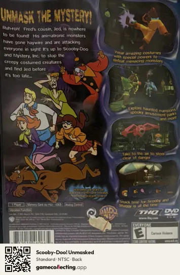 Scooby-Doo! Unmasked PlayStation 2, NTSC box back