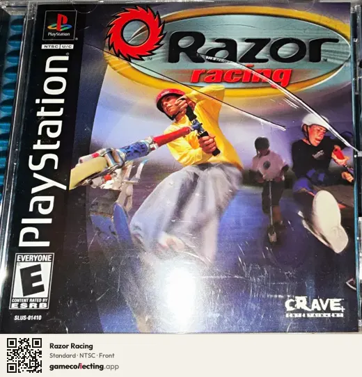 Razor Racing PlayStation, NTSC box front