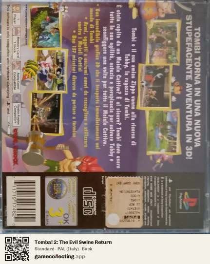 Tomba! 2: The Evil Swine Return PlayStation, Italy box back