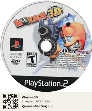 Worms 3D PlayStation 2, NTSC disc