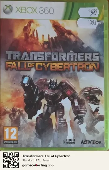 Transformers: Fall of Cybertron Xbox 360, PAL box front