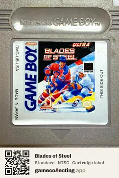 Blades of Steel Game Boy, NTSC cartridge label
