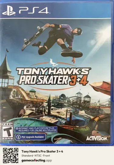 Tony Hawk's Pro Skater 3 + 4 PlayStation 4, NTSC box front