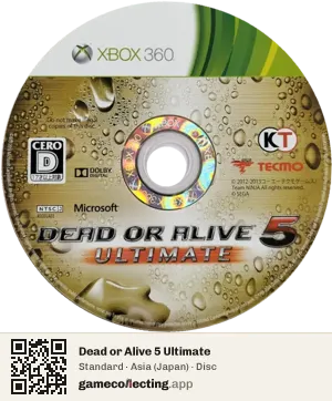 Dead or Alive 5 Ultimate Xbox 360, Asia disc
