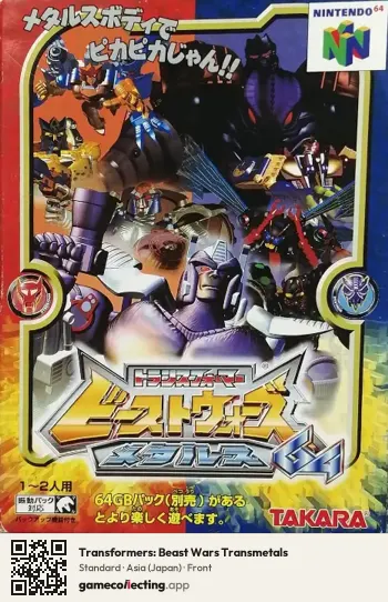 Transformers: Beast Wars Transmetals Nintendo 64, Asia box front