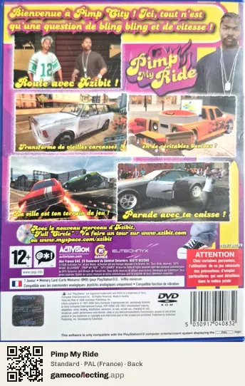 Pimp My Ride PlayStation 2, France box back