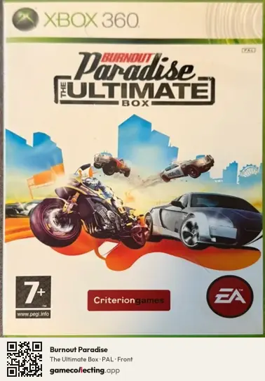 Burnout Paradise Xbox 360, PAL box front