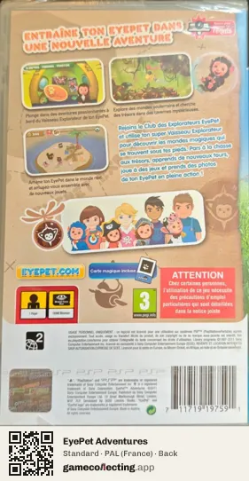 EyePet Adventures PlayStation Portable, France box back