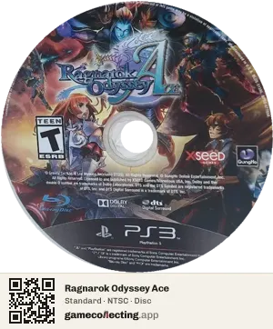 Ragnarok Odyssey Ace PlayStation 3, NTSC disc