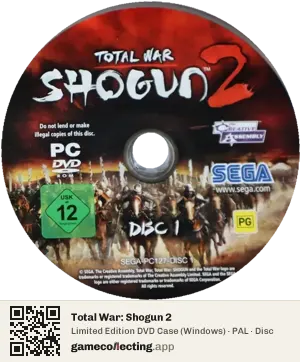 Total War: Shogun 2 Computer, PAL disc