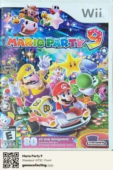 Mario Party 9 Nintendo Wii, NTSC box front